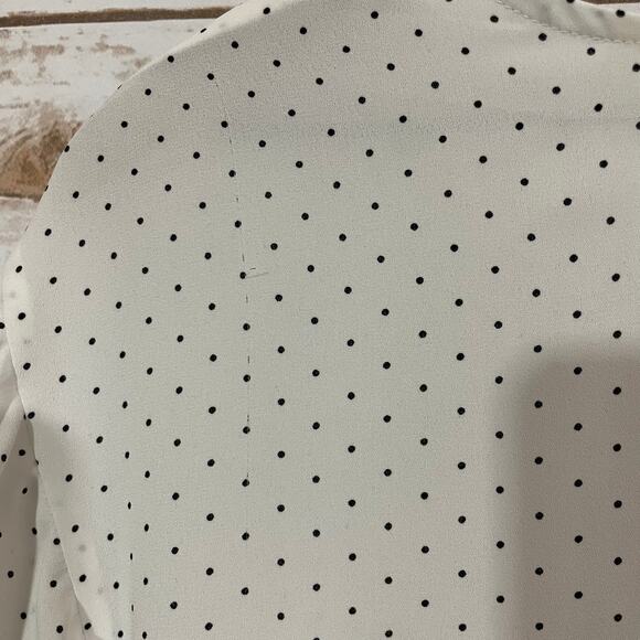 T Tahari Woman Polka Dot Blouse - White - 2X - Picture 6 of 8